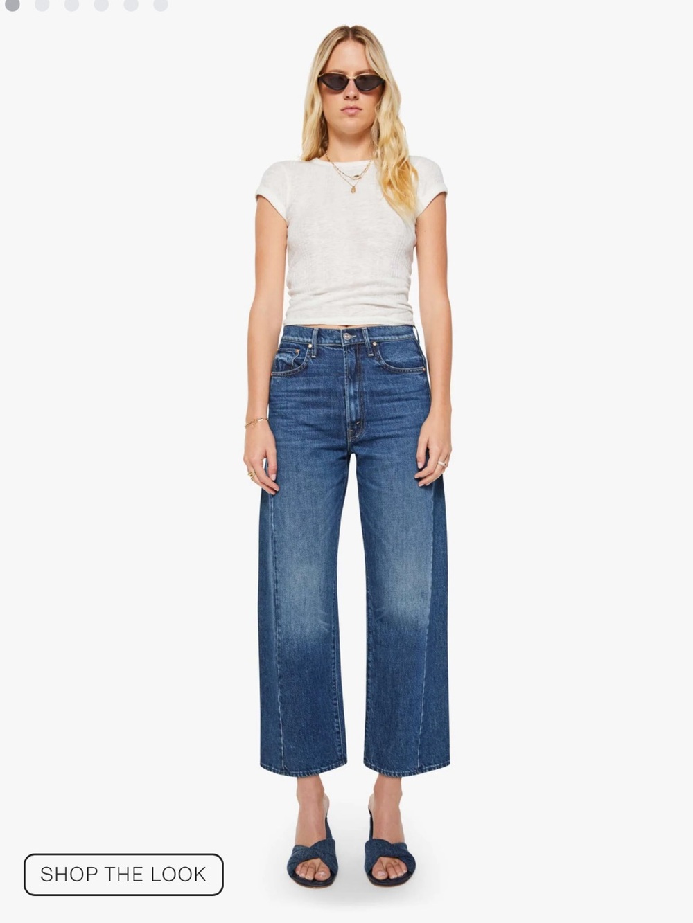 MOTHER half pipe ankle barrel jean